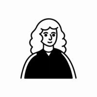 Judge on white background vector