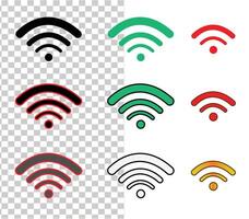 Different types of wifi icon vector