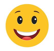 icon of happy emoji vector