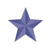black five-pointed geometric star icon vector