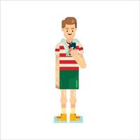 Gadget Guy - Modern Tech Enthusiast Character vector
