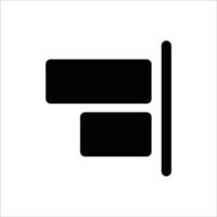 Format Align Right Filled Icon vector
