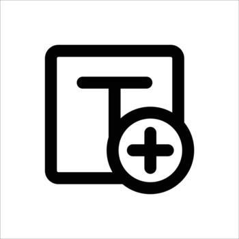 Action Add Text - Typing Tool Icon vector