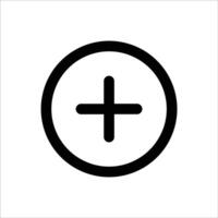 Add Circle Icon - Plus Sign Button vector