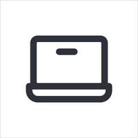 Sleek Laptop Icon for Tech and Work-From-Home Concepts vector