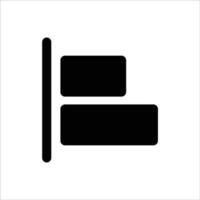 Format Align Left Filled Icon vector