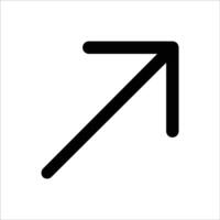 Diagonal Top Right Arrow Icon for Redirection vector