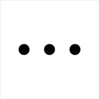 Three Dot Vertical Menu Icon for Interfaces vector