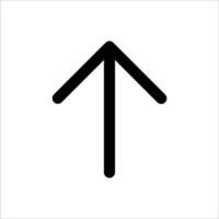 Clean Upward Arrow Icon for Navigation UI vector