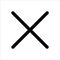 Simple Close Button Icon for UI UX vector