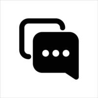 Chat Discussion Filled Icon vector