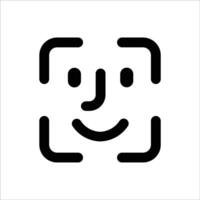 Face ID Action Icon vector