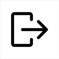 Sign Out Action Icon vector