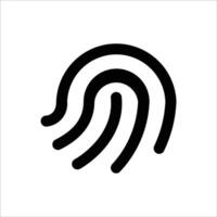 Fingerprint Action Icon vector