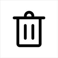 Action Delete - Trash Bin Symbol vector