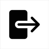 Sign Out Filled Action Icon vector