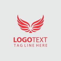 Feathers of Freedom Wings Logo Design vector