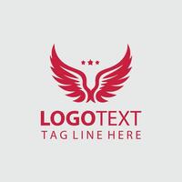 Feather Flight Wings Logo Design vector