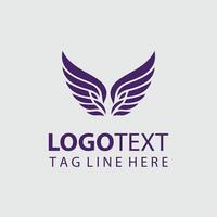 Infinite Soar Wings Logo Design vector