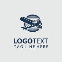 The Sky Fleet Vintage Plane Design vector