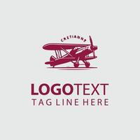 Timeless Propeller Vintage Plane Design vector