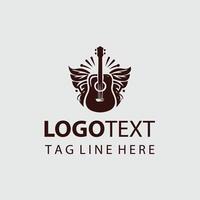 Sonic Crafted Guiter Logo Design vector