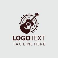 Echo Craft Guiter Logo Design vector
