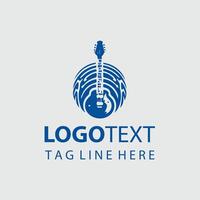 Tone Master Guiter Logo Design vector