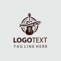 Rhythm Strum Guiter Logo Design vector