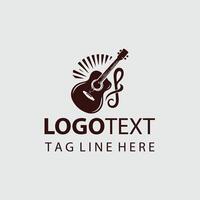 Strum Crafted Guiter Logo Design vector
