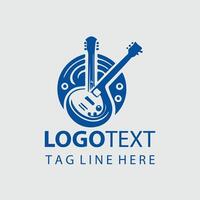 Red Strum Guiter Design vector