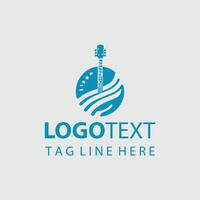 String Breeze Guiter Logo Design vector