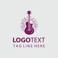 Chord Wave Guiter Logo Design vector