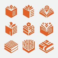 Bound Visions Abstract Book Page Collection Logo vector