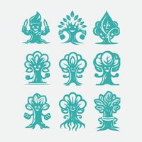 Branch Buddy Mascot tree collection logo vector