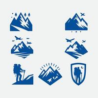 Summit Bound Mountaineering Collection Logo Design vector