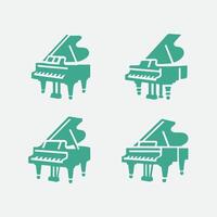 Keynote Piano Collection Logo Design vector