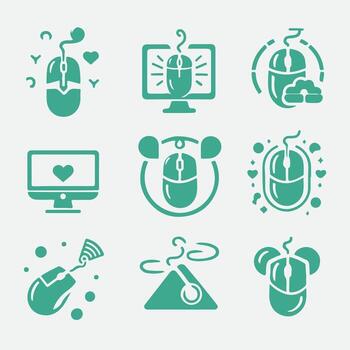 Speed Cursor Computer mouse collection logo vector