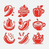 The Pepper Patch Pepper collection logo vector