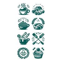 Rise Shine Bakery Baking collection logo vector