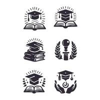 Top of the Class Graduation Caps collection logo vector