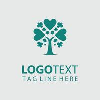 Green Clover Oasis Shamrock Trees vector