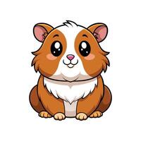 Playful Baby Guinea Pig Sitting Art vector