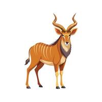Beautiful Eland Antelope on Clean White vector