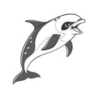 Majestic Vaquita on White vector