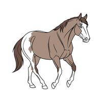 Quarter Horse Realistic Color Portrait vector