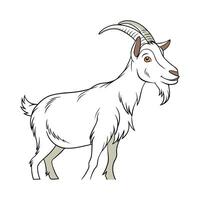 Realistic Saanen Goat Color Portrait vector