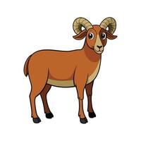 Soay Sheep Realistic Color Illustration vector