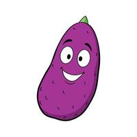 Purple Yam Fresh on White Background vector