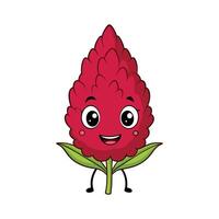 Vibrant Amaranth Red Isolated On White vector